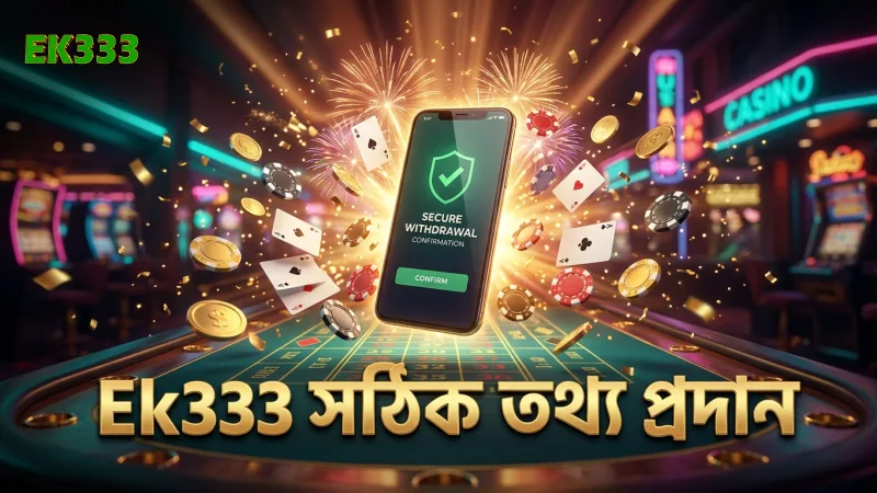 Ek333 উইথড্রয়ালে সফল ক্যাশআউটের জন্য সঠিক তথ্য প্রদান প্রয়োজন।