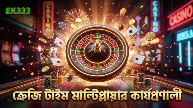 ক্রেজি টাইম মাল্টিপ্লায়ার গেমের মূল কার্যপ্রণালী ব্যাখ্যা করে।